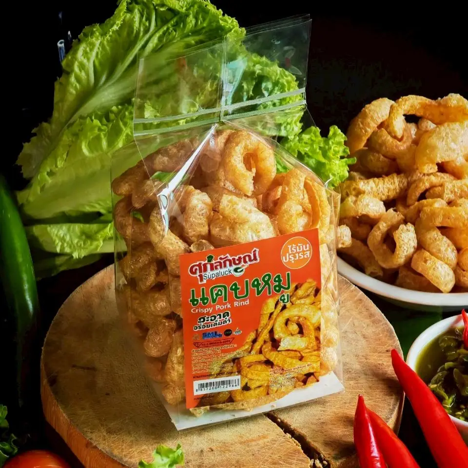 แคบหมูไร้มัน 100 กรัม ตรา ศุภลักษณ์ฟุ้ด